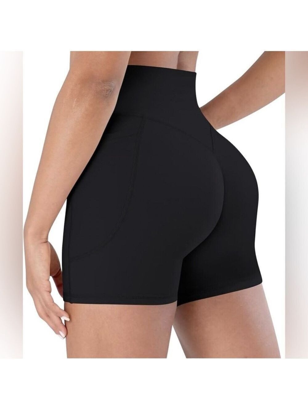 Time Off Black Bike Shorts High Waist
